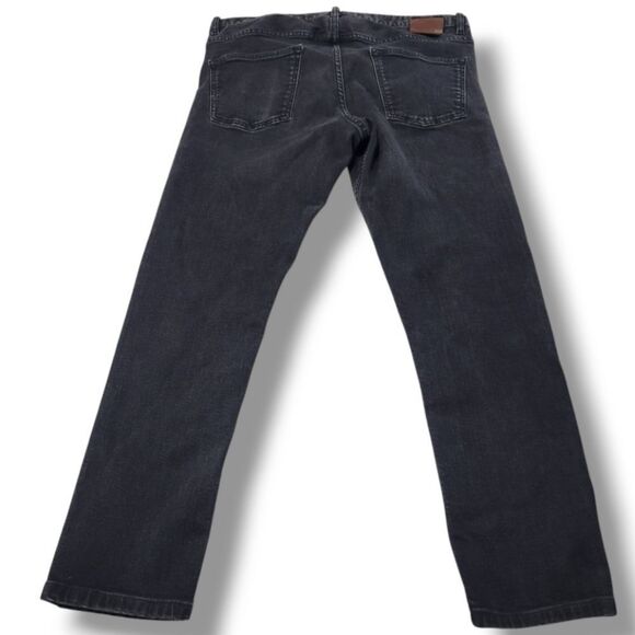 Quiksilver Jeans Size 34 W34"xL28" Men's Straight Fit Jeans Stretch Black Denim - Picture 3 of 8